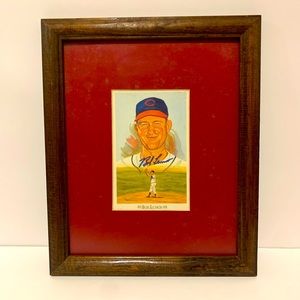 Cleveland Indians fans!! Signed painting of hall of fame pitcher Bob Lemon